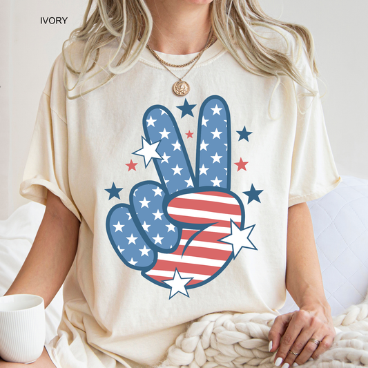 Retro Peace Out | 4th of July | Patriotic