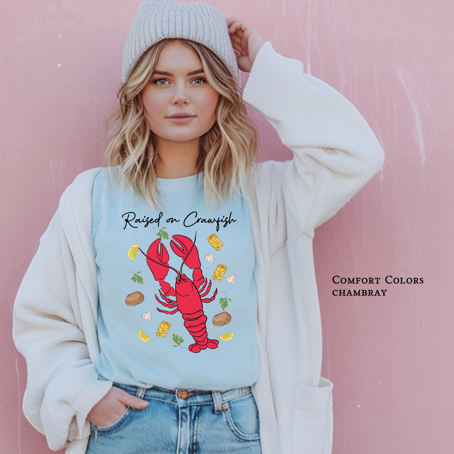 raised on crawfish shirt crawfish boil southern tee