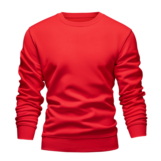 Red Solid Color Independant Trading Company Sweatshirts | ADULT | ITC