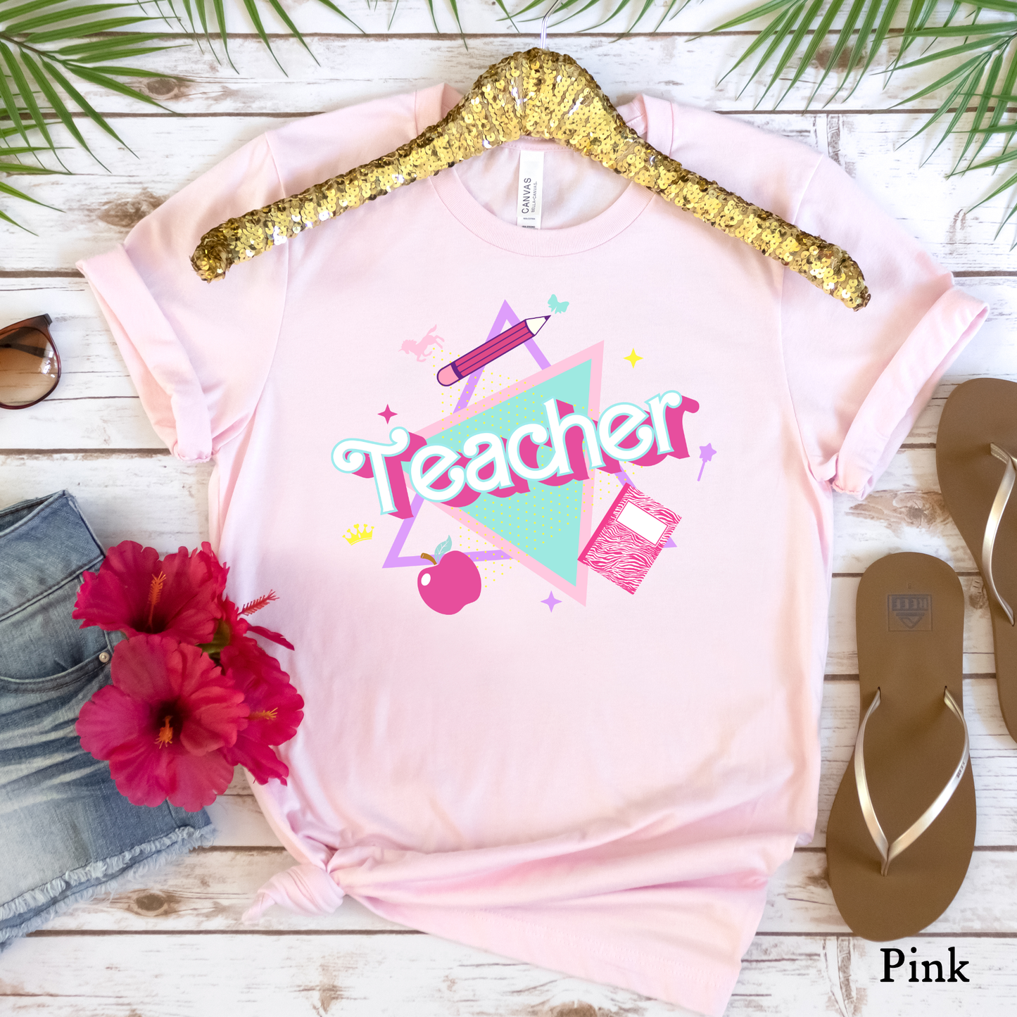 Retro Teacher| 80's Teacher | Barbie | Bella + Canvas Shirt