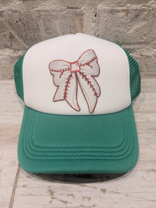 Coquette Bow Baseball Patch Trucker Mesh Hats | ALL COLORS