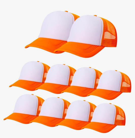 Coquette Bow Baseball Patch Trucker Mesh Hats | Orange