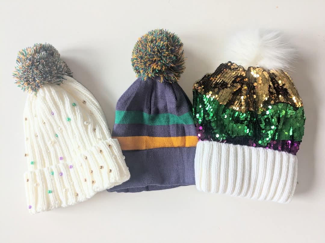 Sequin Mardi Gras Beanie | Mardi Gras