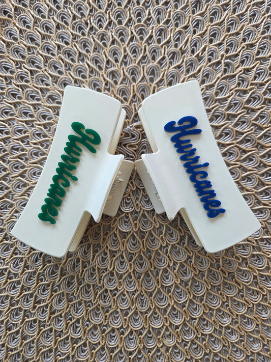 FHJ Fontainebleu High Hurricanes Acrylic Hair Accessory Double Sided Claw Clips
