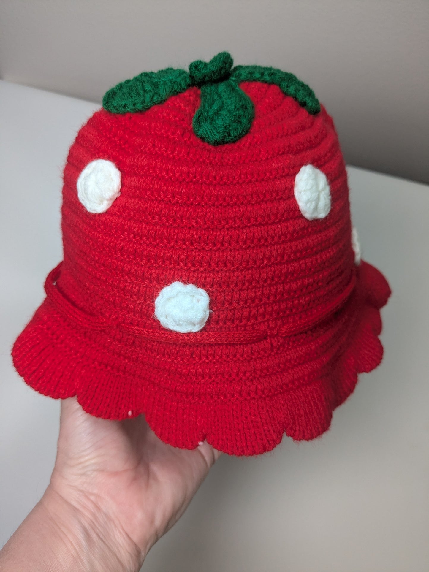 Crochet Baby Toddler Strawberry hat | Strawberry Festival