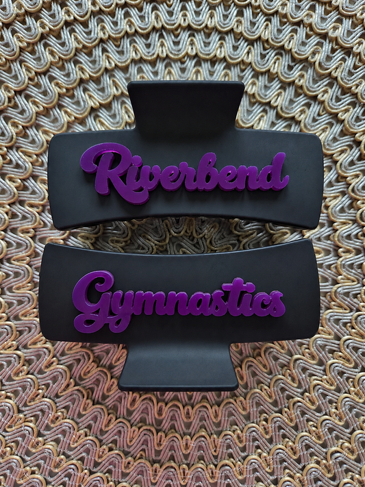 Riverbend Gymnastics Hair Accessory Double Sided Claw Clips