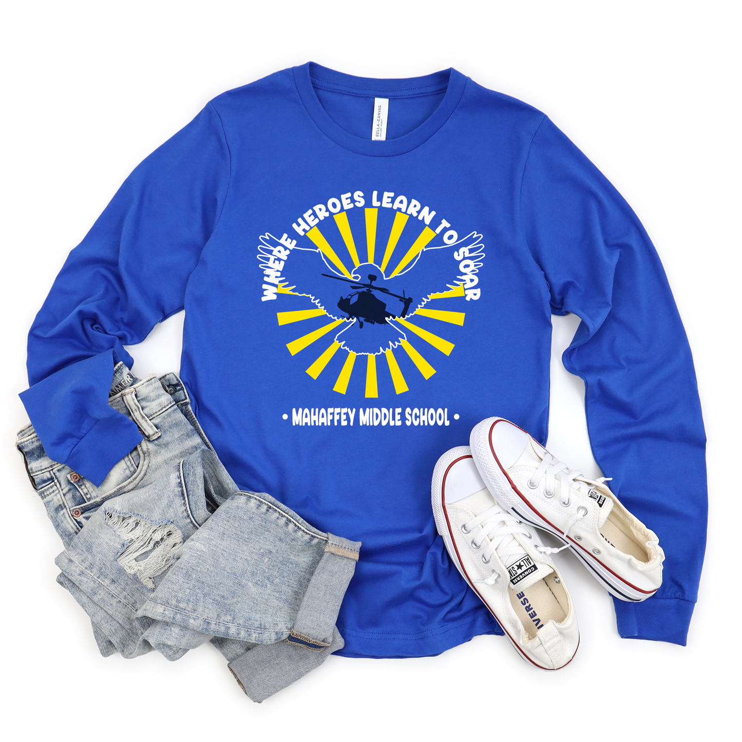 Youth - Where Heroes Learn to Soar -Long Sleeve - MMS - READY TO SHIP
