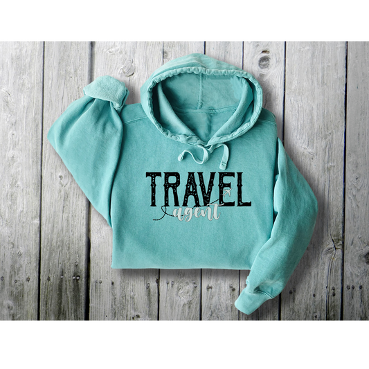 Travel Agent | Seafoam Comfort Colors Hoodie