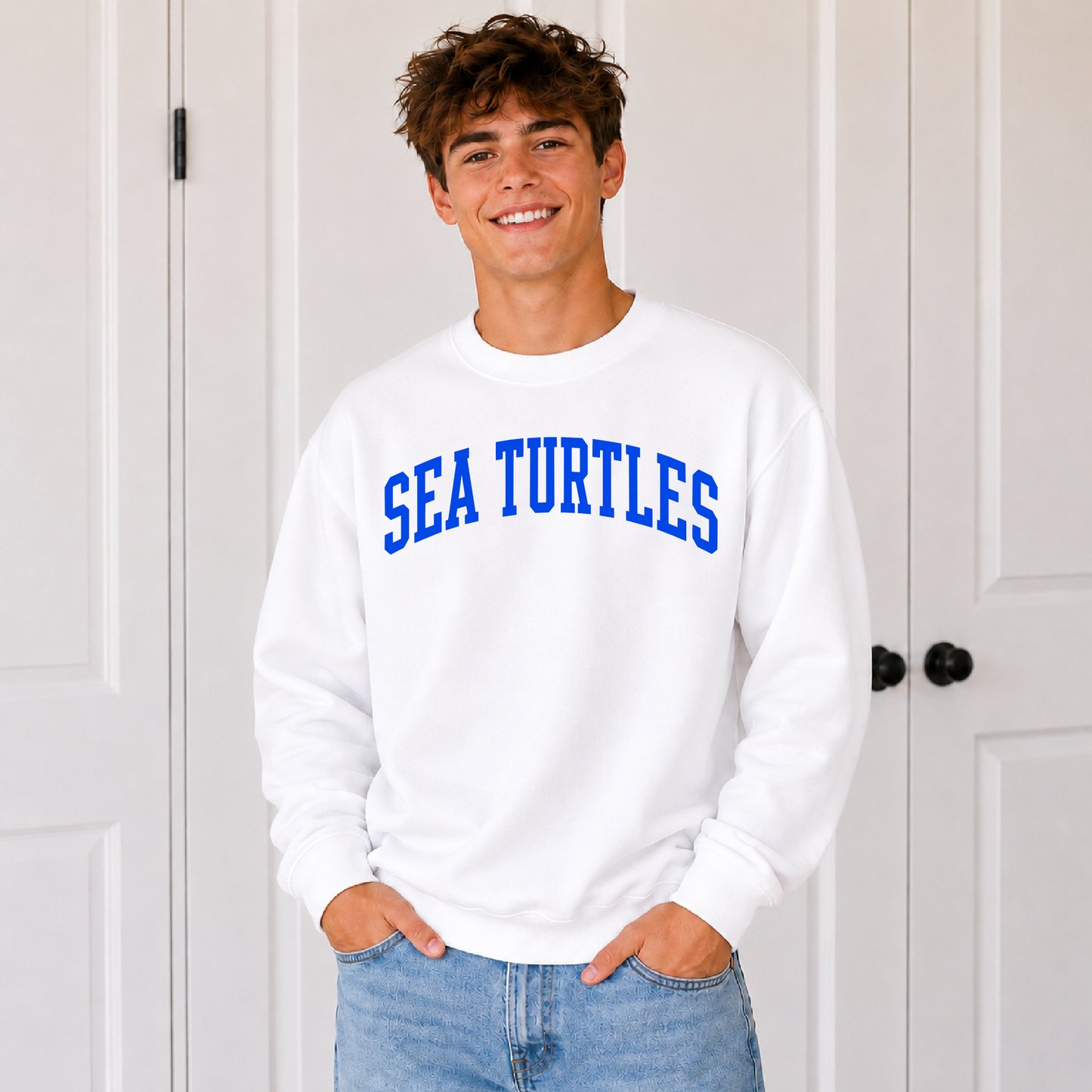 Sea Turtles Arch Script Font Sweatshirt