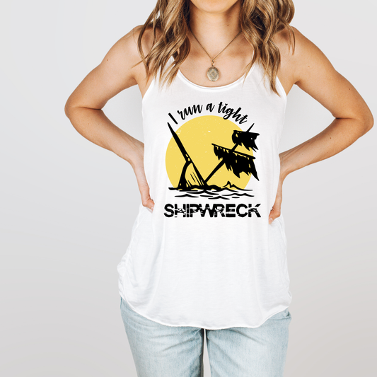 I Run a Tight Shipwreck | Mama Tee | Motherhood | Racerback Tank