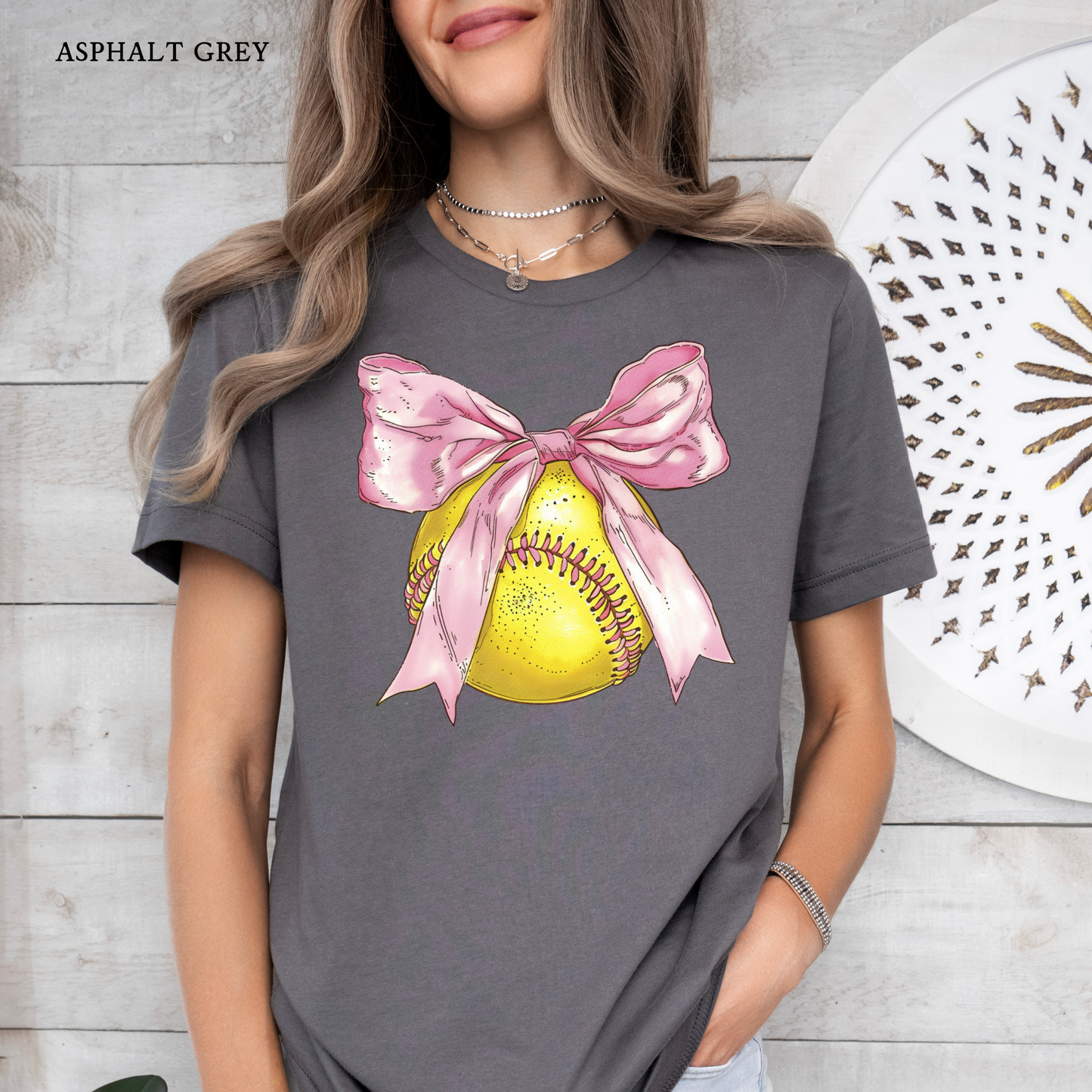 Single Coquette Softball | Bow | Softball Mom | Game Day