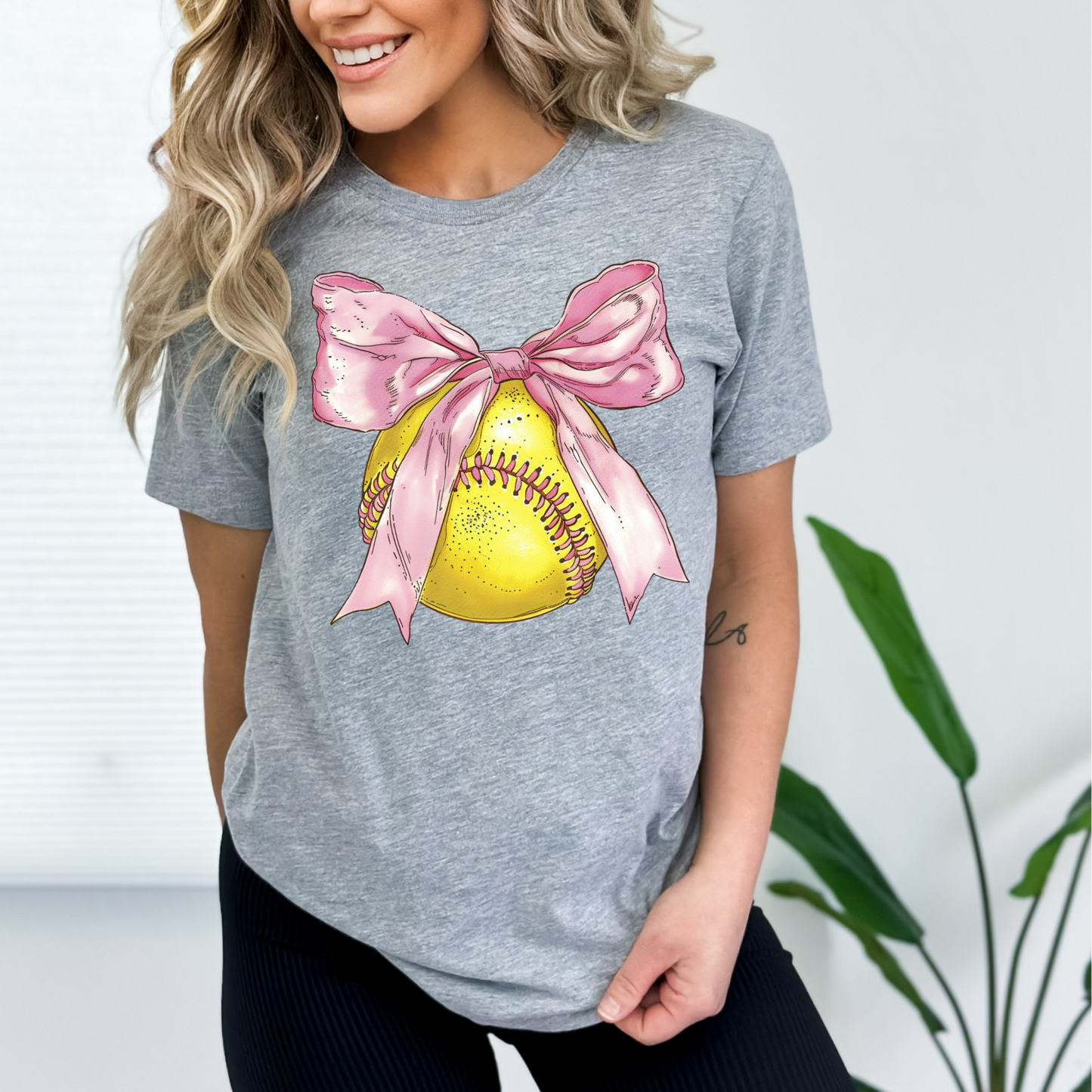 Single Coquette Softball | Bow | Softball Mom | Game Day