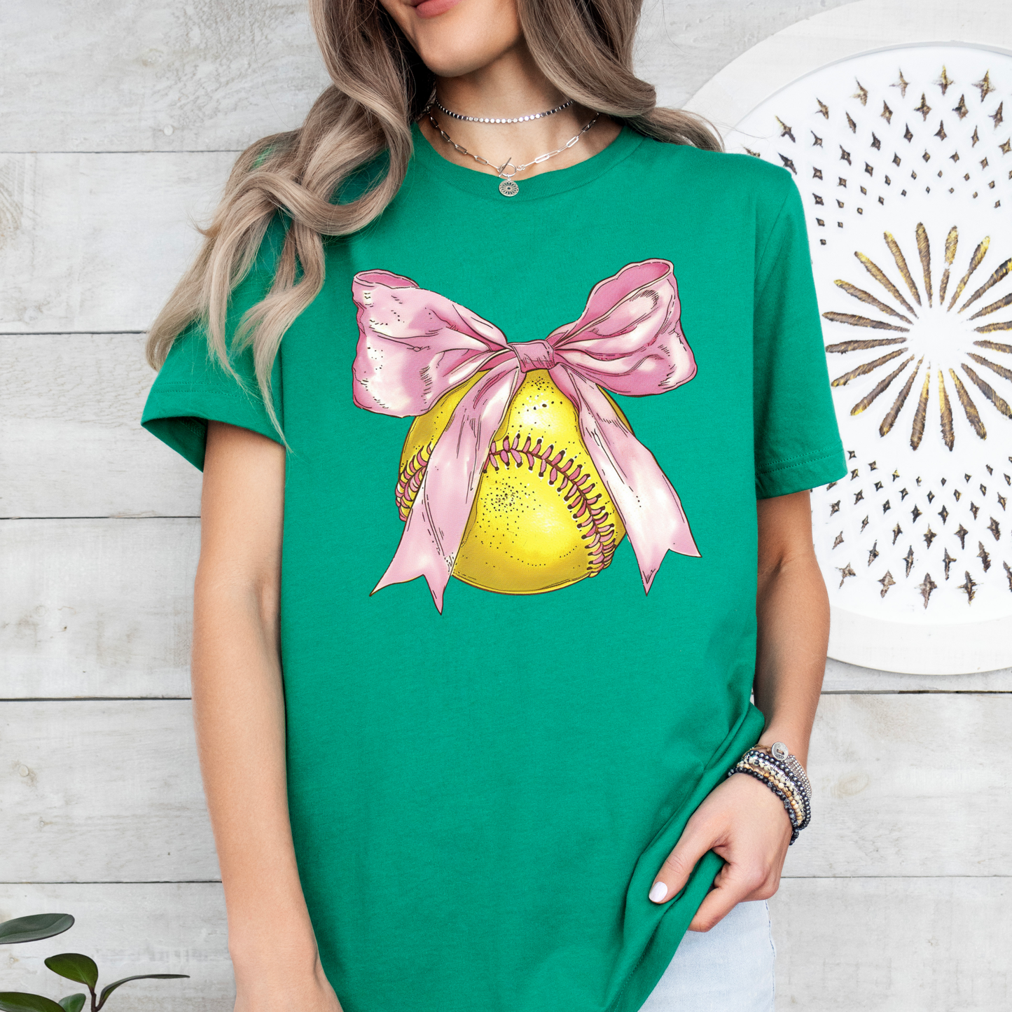 Single Coquette Softball | Bow | Softball Mom | Game Day