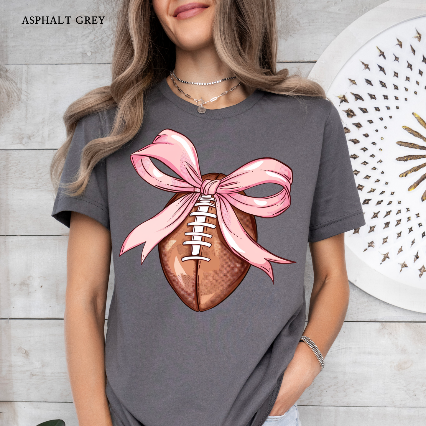 Single Coquette Football | Bow | Football Mom | Game Day