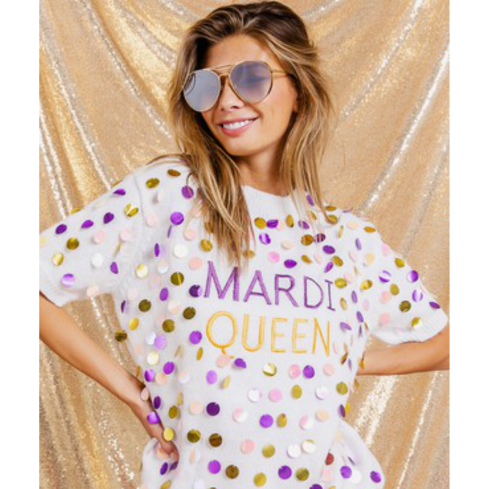 Mardi Queen Spangle Sequin Top | Sparkly Mardi Gras Outfit | The ...