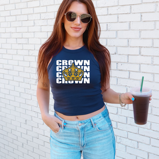 Crowns Stacked | Cheer | Cheerleading | Crop Top | Tank