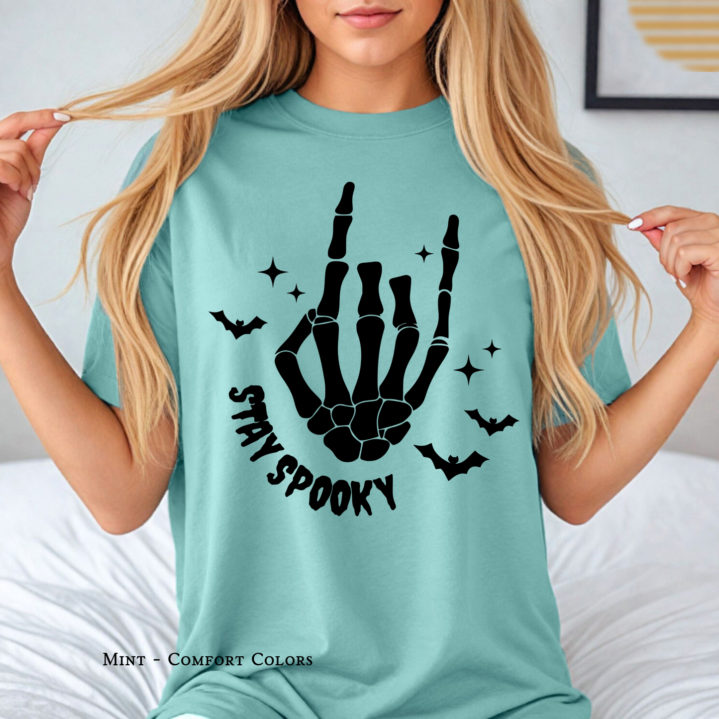 Stay Spooky | Skeleton Hand | Bats | Halloween | Fall | Unisex T-shirt