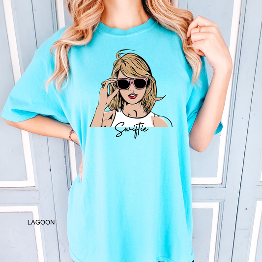 Swiftie- Taylor Swift Portrait - The Eras Tour - Taylor Swift   Adult Comfort Colors Concert Tee