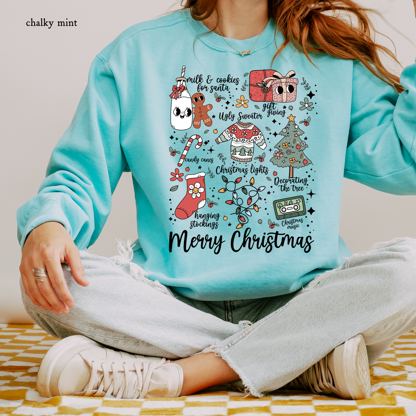 Christmas Vintage Icons | Christmas Comfort Color Sweatshirts
