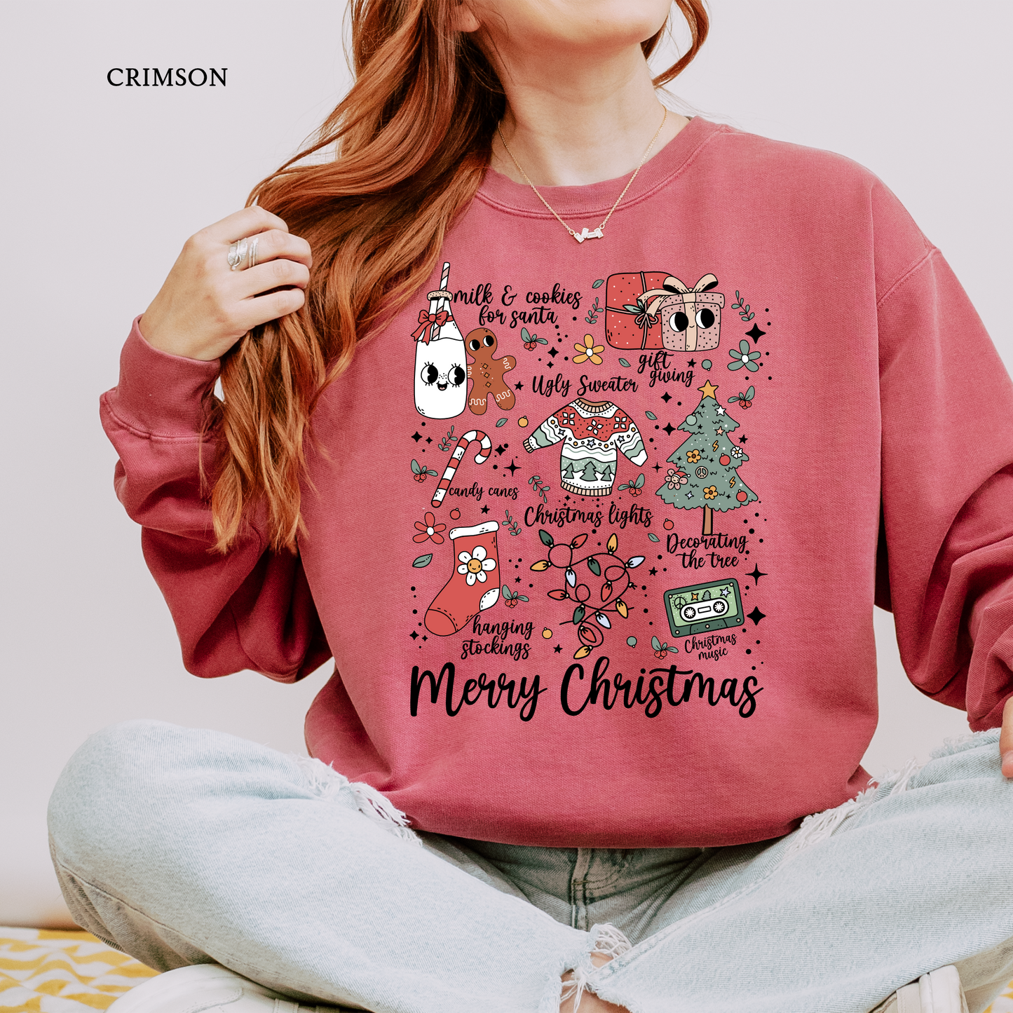 Christmas Vintage Icons | Christmas Comfort Color Sweatshirts