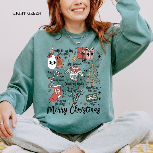 Christmas Vintage Icons | Christmas Comfort Color Sweatshirts