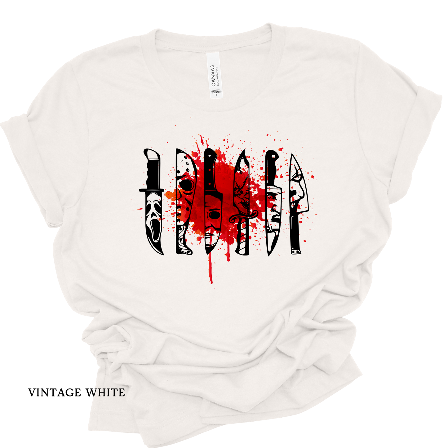 Horrow Theme Knifes - Halloween Graphic Tee