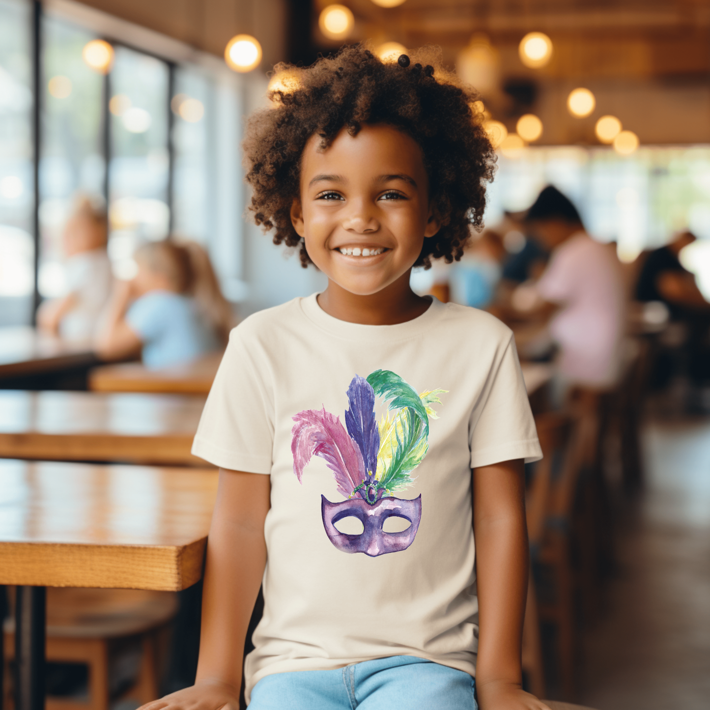 Watercolored Mardi Gras Mask | Mardi Gras | Kids & Adults