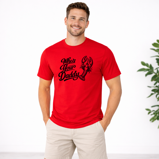 crawfish boil shirt who’s your daddy crawfish graphic tee