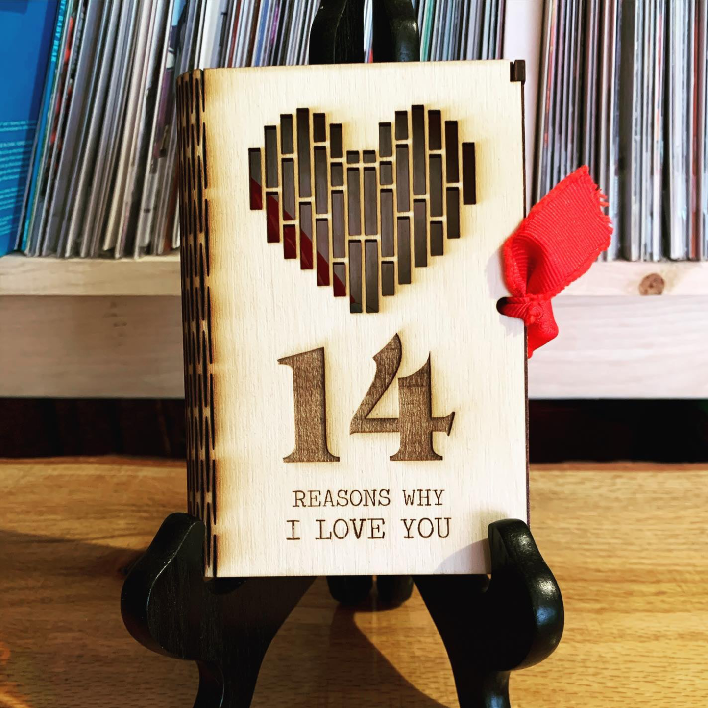 14 Reasons Why I Love You Wooden Book
