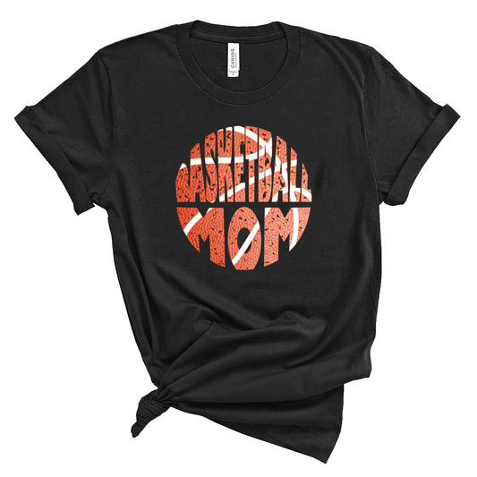 CLEARANCE Basketball Mom Grunge Ball Unisex Black Tee