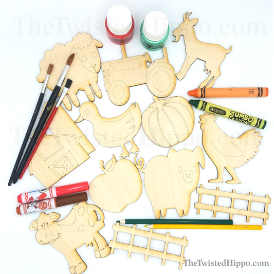 Down on the Farm Art Kits  | 12 Piece | Paint Kit
