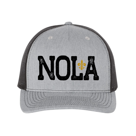 NOLA Richardson 5 Panel Hat - Cardinal, Heather Grey