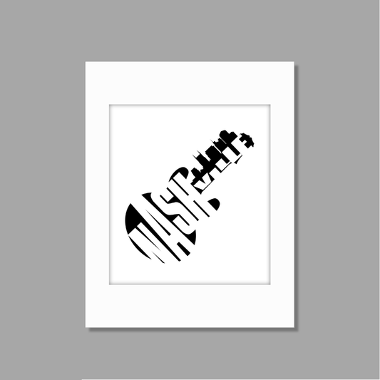Nashville Guitar |  Printed Art 11 * 14