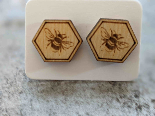 Lightly Stained Wooden Beehive Studs