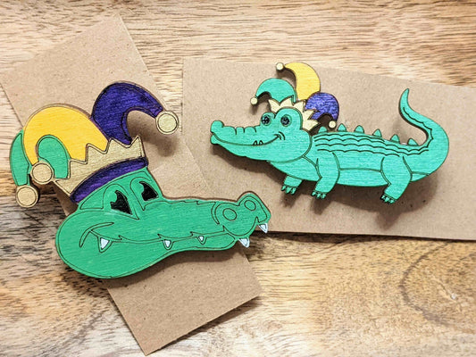 Mardi Gras - New Orleans - Alligator Hair Clip