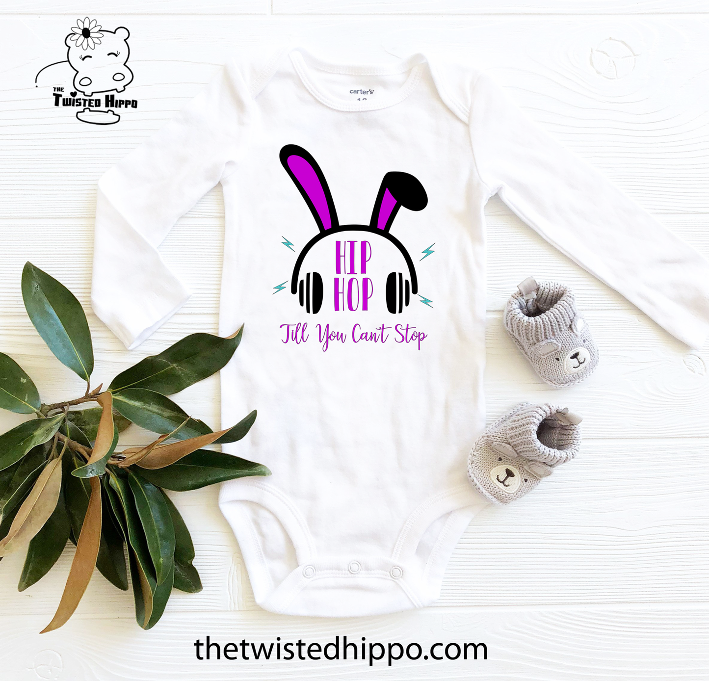 Hip Hop Till You Can't Stop Easter Baby Bodysuit - 4 COLORS