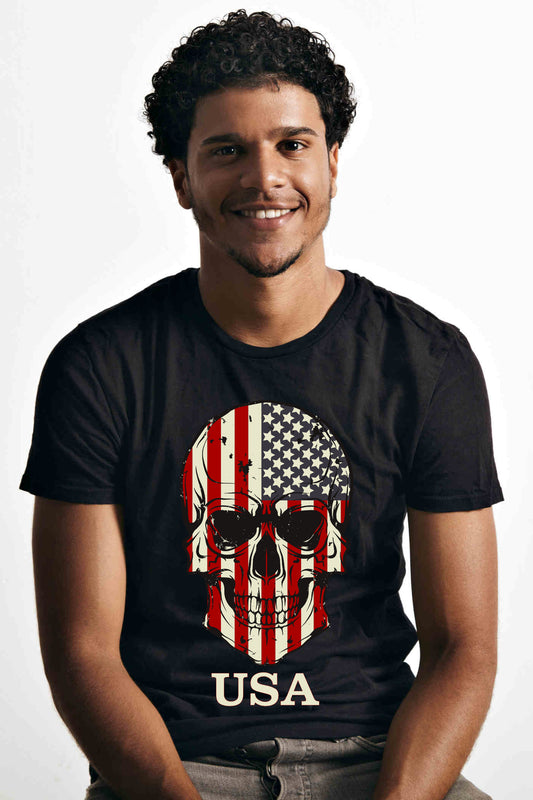 Red, White and Skull