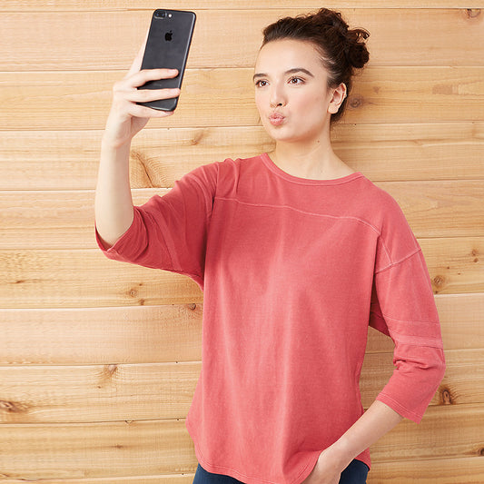 Blank Women's Red or Blue Vintage Oversize Jersey