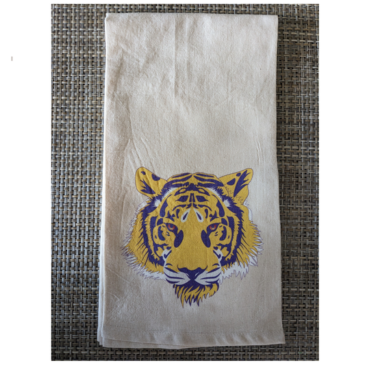 Tiger Head - LSU - Dishtowel