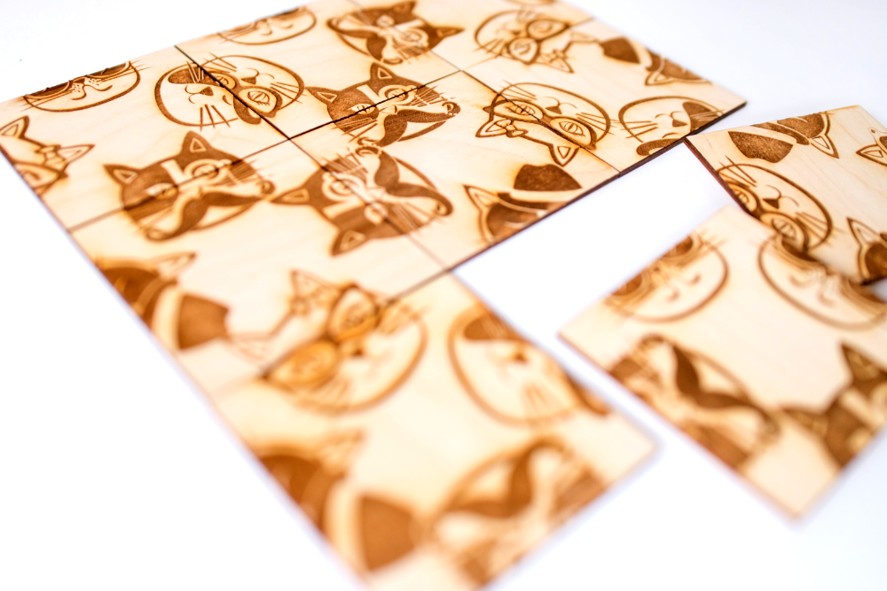 Here Kitty Kitty - Cat Puzzle - Brain Teaser - Mind Challenger - Wood Puzzle
