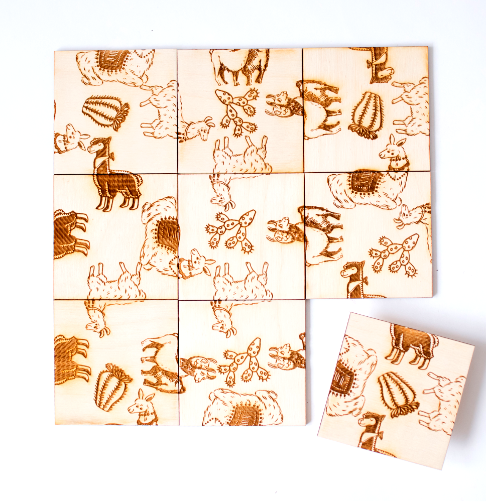 Alpaca - Llama Puzzle - Hog -  Brain Teaser - Mind Challenger - Wood Puzzle