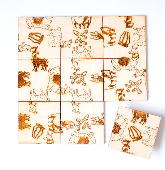 Alpaca - Llama Puzzle - Hog -  Brain Teaser - Mind Challenger - Wood Puzzle