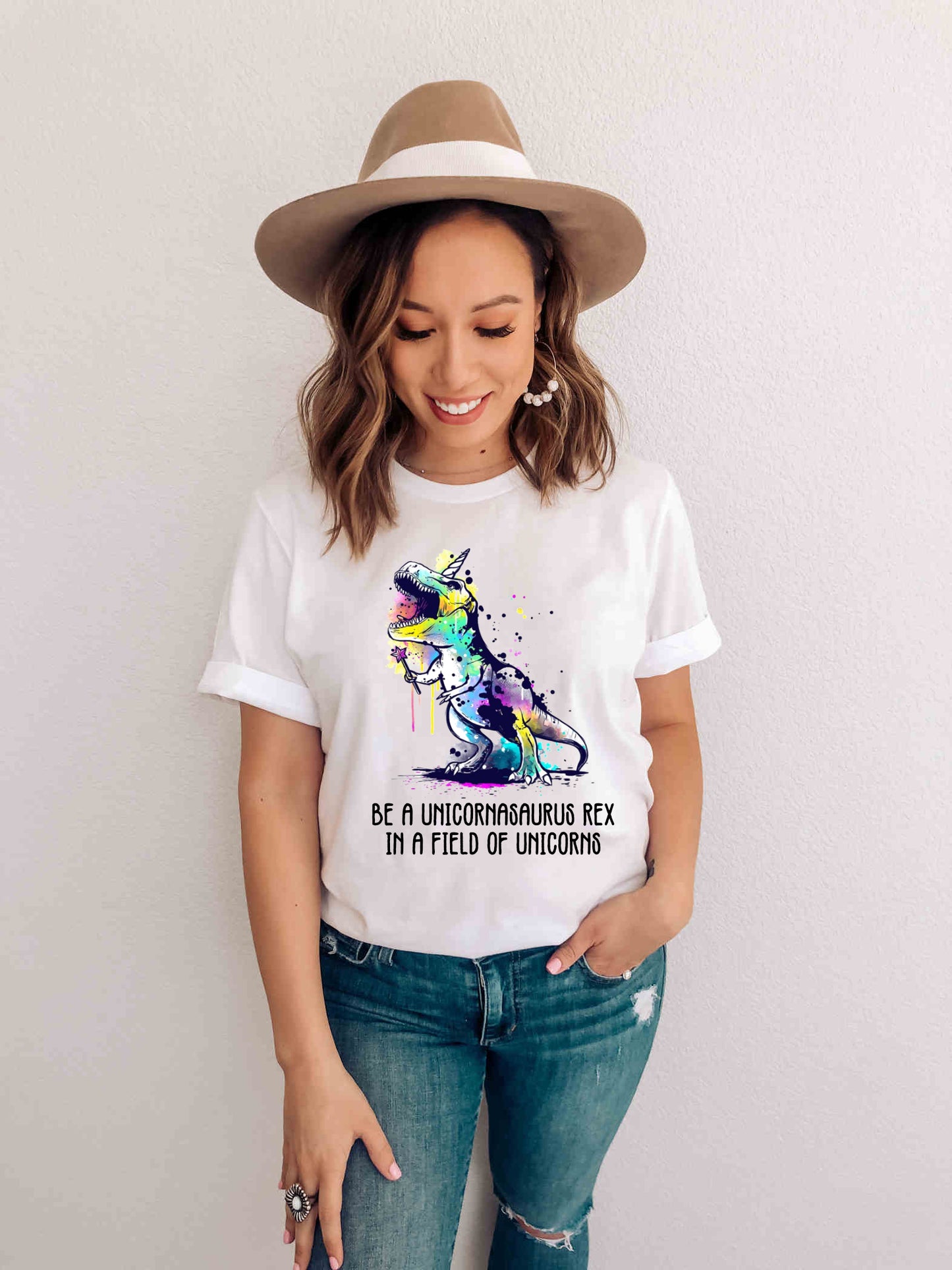 BE A UNICORNASAURUS REX  IN A FIELD OF UNICORNS - Youth & Adult