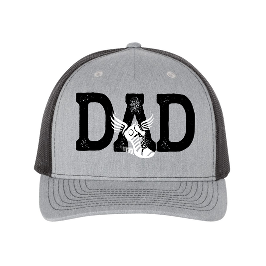 Cross Country Track Dad Richardson 5 Panel Hat - Cardinal, Heather Grey