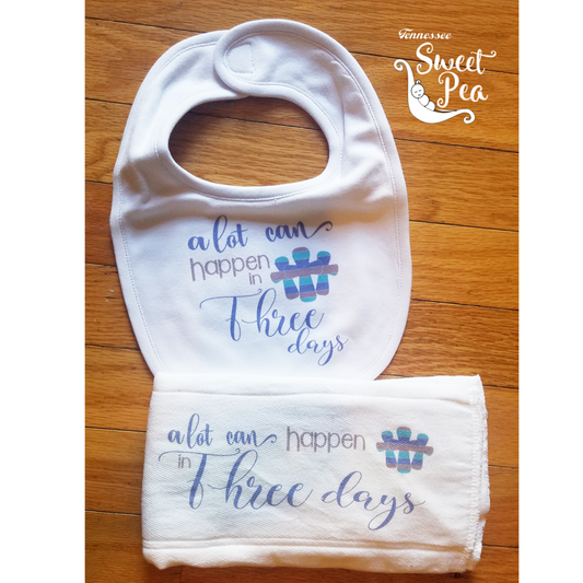 BOY - Easter Bib and Burp Cloth