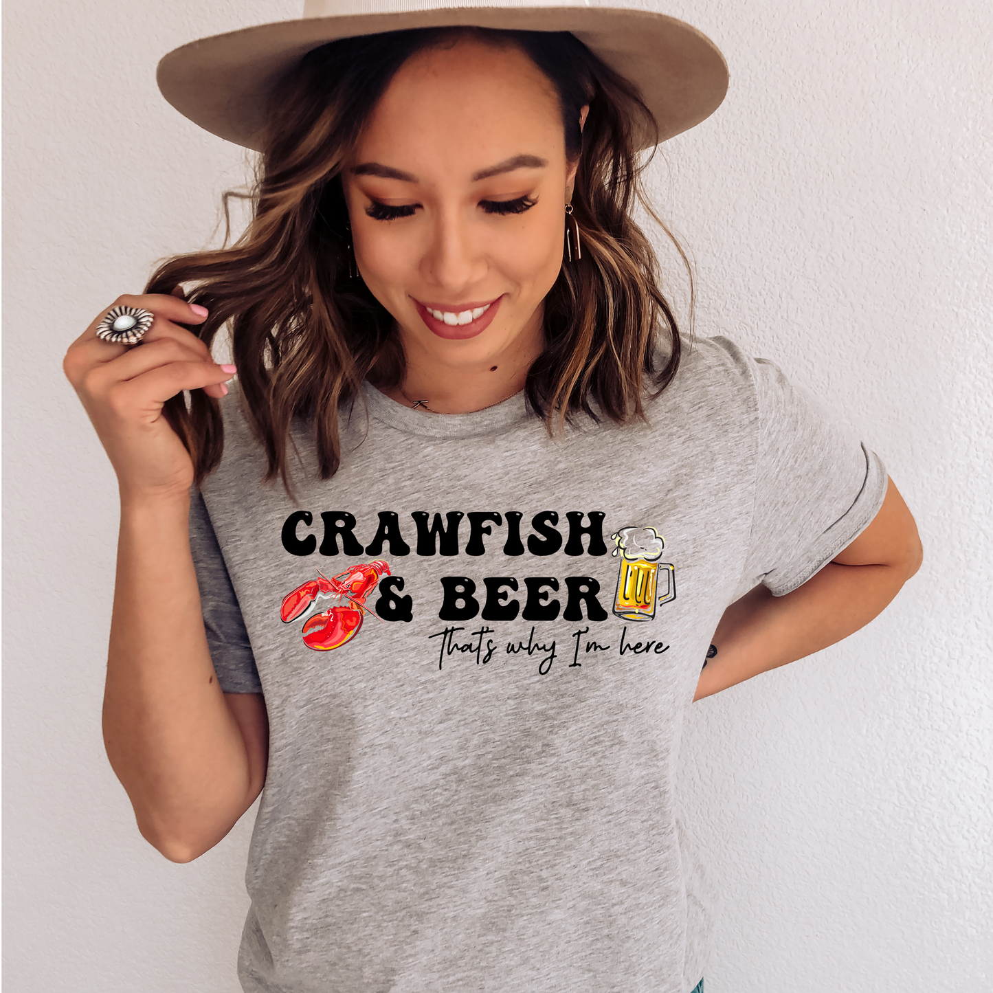 Crawfish & Beer that's why I'm here Tee