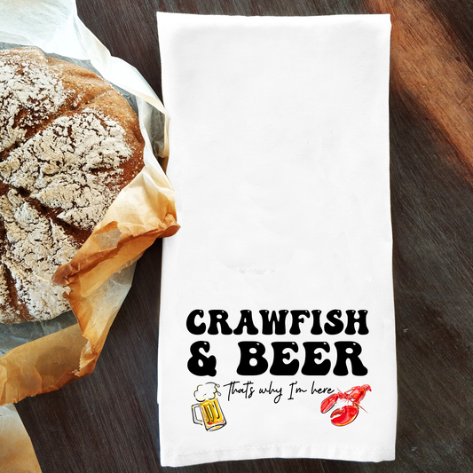 Crawfish & Beer Dishtowel
