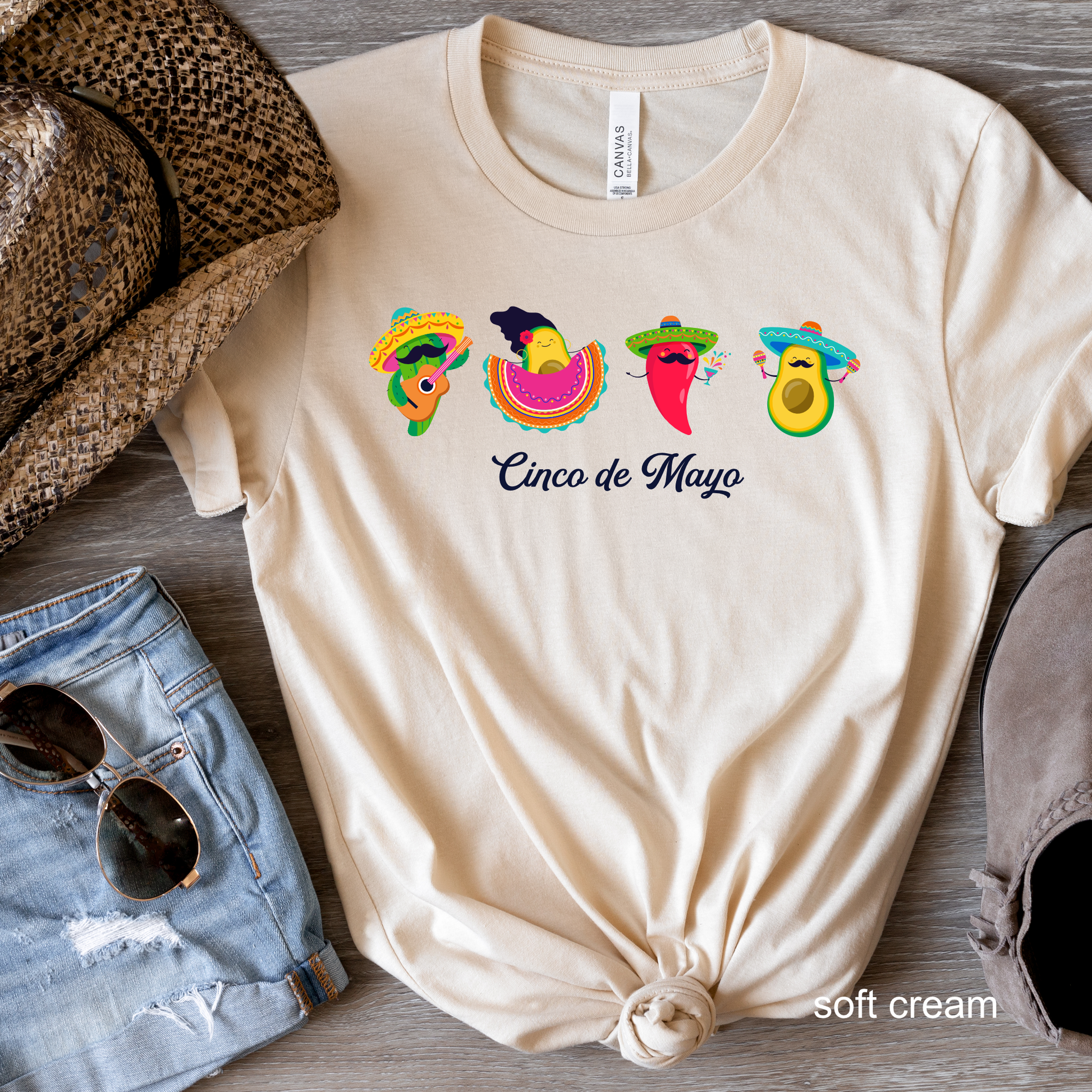 Bright party tee for foodies and guac fans

