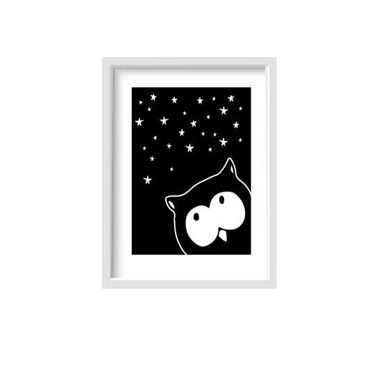 Night Owl |  Printed Art 11 * 14
