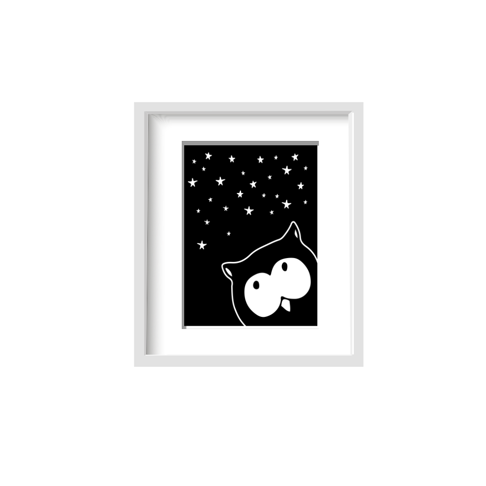 Night Owl |  Printed Art 11 * 14
